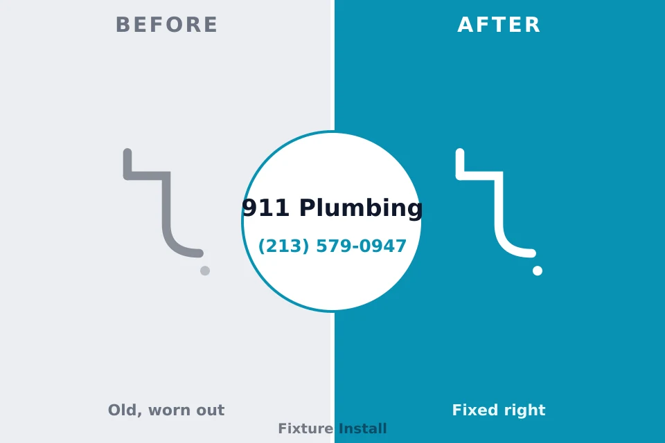 Before and after: plumbing repair Edwardsville, KS